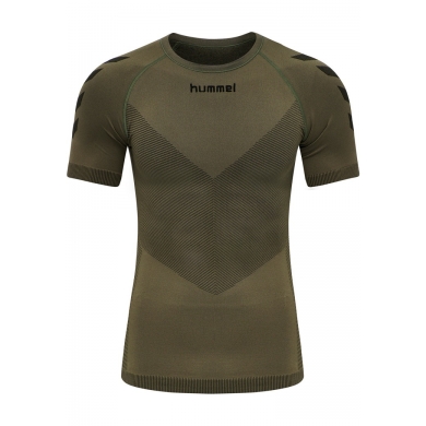 hummel Functional Underwear Short Sleeve Seamless Round Neck Green Men